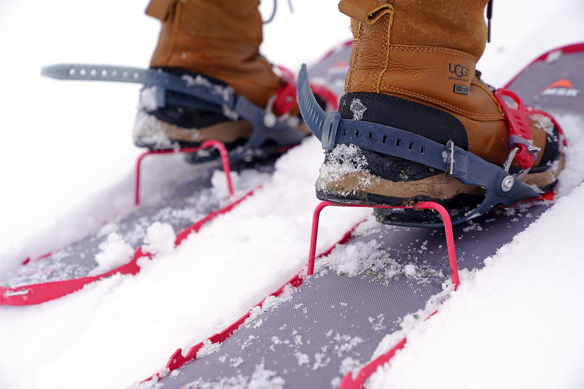 MSR Lightening Ascent Snowshoes (close-up heel riser)